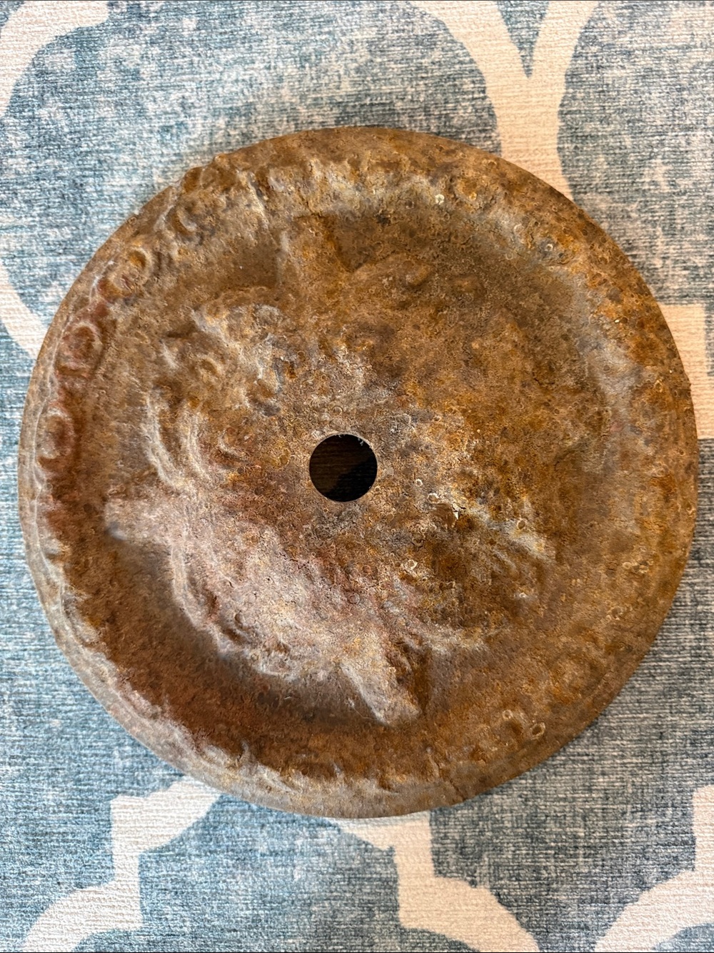 Rustic Cast Iron Looking Metal Decorative Wheel for mounting or decor farmhouse
